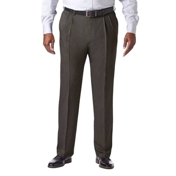 Haggar Big & Tall Cool 18 Pro Heather Pant in Gray, Size 48X29​​ - Picture 1 of 3